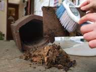 Cleaning nesting boxes